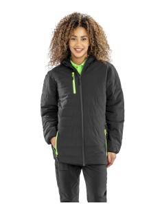 R-R240X-Recycled Black Compass Padded Winter Jacket 2
